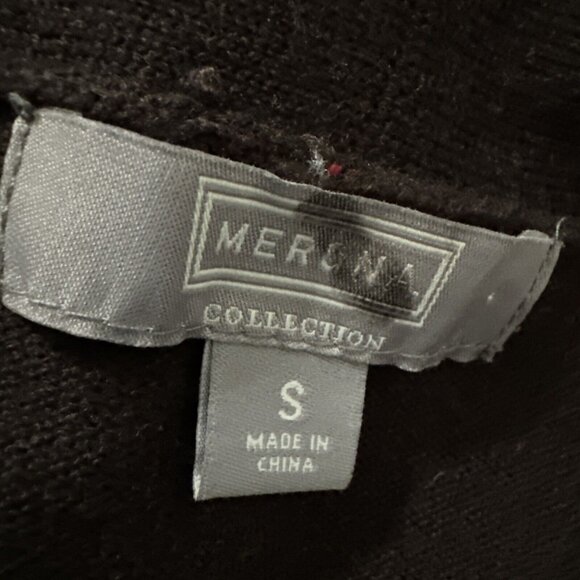 Merona‎ Target Brown 100% Wool Cardigan Sweater With Belt Small - Picture 4 of 5